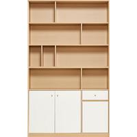 林氏家居落地书柜置物架书架一体靠墙客厅简易储物展示柜子UV2X