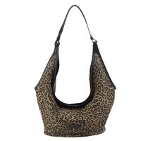 豹纹大容量通勤托特包包帆布包腋下包单肩包外出女包雅丹风