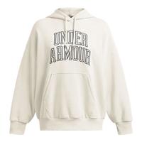 安德玛（UNDERARMOUR） Icon女子高克重棉织宽松连帽运动休闲卫衣1386494 峰顶白110 XL