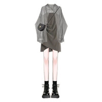 雪妃蓝琪吊带连衣裙2025夏季女装气质高级感甜辣风遮肉显瘦小个子裙子 白色开衫+咖色吊带裙 2XL 【140-160斤】