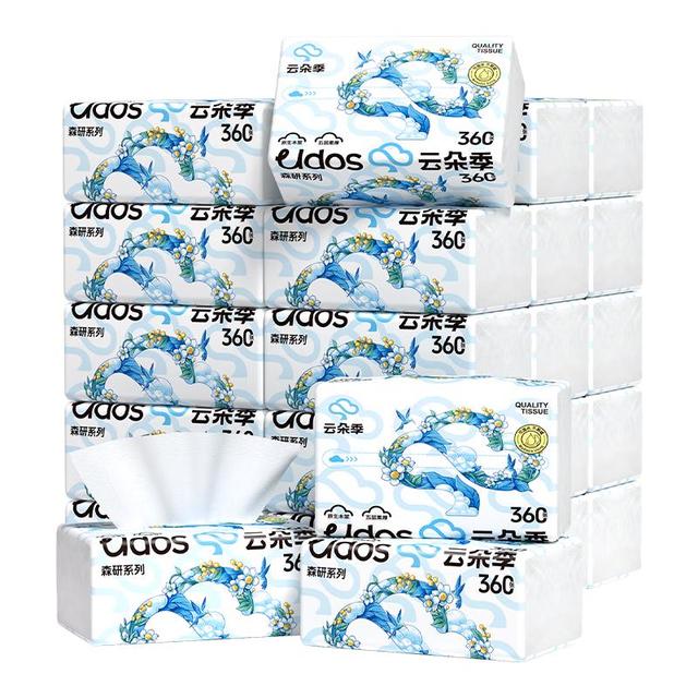 云朵季 加厚大包抽纸 5层 360张*24包