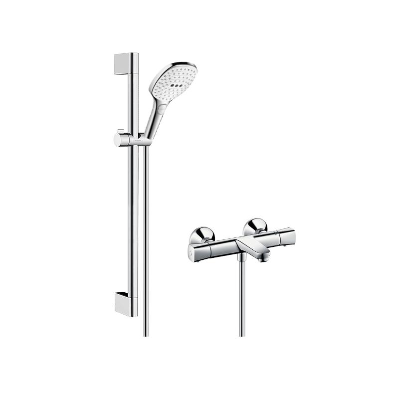  hansgrohe/汉斯格雅 恒温 淋浴花洒组合套装+软管+浴缸龙头  120飞雨圆形非恒温