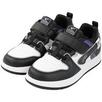 江博士秋季简约拼色板鞋 男女儿童学步鞋 时尚休闲儿童运动鞋 黑/米 23 脚长约13.4-14.1