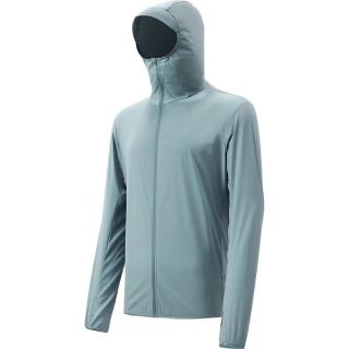 京东京造 夏季500超轻冰皮max户外透气超轻原纱男士防晒衣 绿灰色 XL