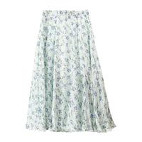 田园度假开叉碎花裙女2024夏季法式温柔甜美中长A字半身裙子