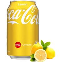 可口可乐 Coca-Cola 香港黄罐柠檬可乐 330ml*24罐整箱 碳酸饮料 港版柠檬味24罐整箱
