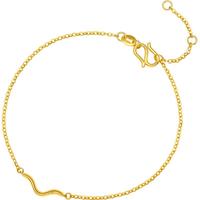 周六福 ZHOU LIU FU足金黄金手链女款美人骨计价A0710838 约1.81g 16+3cm 