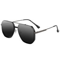 镜邦双梁太阳镜男开车防紫外线高清墨镜遮阳防晒钓鱼眼镜18257 升级款【高清尼龙镜片】