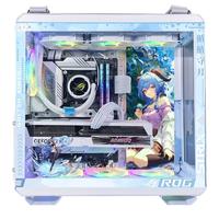 华硕 ASUSTUF GT502弹药库海景房机箱 常规无界版主题BTF背插天选吹雪姬动漫灯板台式机电脑机箱 原神-甘雨主题(白机箱+灯板)