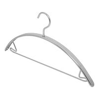 梦庭衣架加粗款无痕衣服撑子防滑室内阳台衣挂铝合金架 太空银 5只 铝合金 太空银 5只