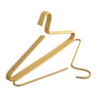 梦庭铝合金衣架 实心太空铝衣挂家用衣服撑子高端挂架 2只 轻奢金 轻奢金2只【加粗铝合金】