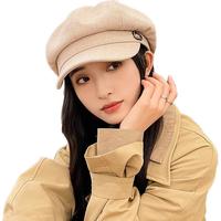 MMOPTOP贝雷帽女四季款韩版潮英伦复古百搭显脸小八角帽报童画家鸭舌帽子