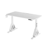傲风A4Pro云白+大耳狗套装实木电动升降电脑桌台式书桌1.4m