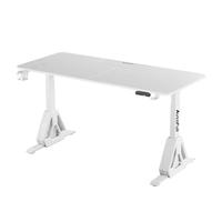 傲风A4Pro云白+大耳狗套装实木电动升降电脑桌台式书桌1.6m