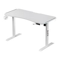 傲风A4云白电动升降桌带灯实木桌电竞桌电脑桌书桌办公桌1.4m A4单桌【毫米级升降实木芯】