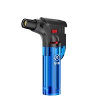 华酷焊枪防风充气打火机 点艾灸点香雪茄直冲喷枪点火器 蓝色1支(拍2支发3支)