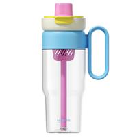 哈尔斯tritan塑料吸管杯大容量水杯子双饮用男女夏季骑行运动水壶