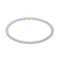 meluxe美奈 挚爱*时光天然淡水珍珠项链圆形极光高品质全珠链母亲节 【8-9mm】K金扣 45cm