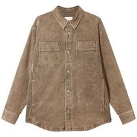 杰克·琼斯（JACK&JONES）男装春季时尚潮流百搭舒适休闲宽松翻领上衣衬衫外套男2244O3005 E11卡其色 M 175 175/96A/M