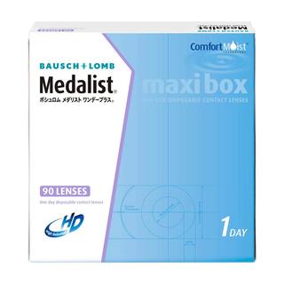 BAUSCH+LOMB 博士伦日抛隐形眼镜90片Medalist透明近视高清舒适水润 225度
