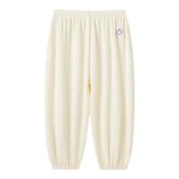 博睿恩【莫代尔凉感】宝宝夏季防蚊裤垂顺感婴儿长裤子阔腿裤儿童宽松裤 荔枝白-裤 110