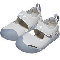 基诺浦 儿童学步鞋25夏季透气凉鞋 男女宝宝机能鞋夏日经典系列GW1755 浅灰 22.5 140mm 适合脚长136-145mm