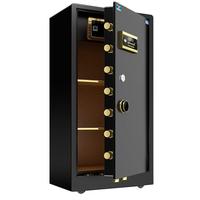 虎牌保险柜办公家用隐形全钢防盗柜大型单双门密码指纹WIFI远程财务自用小型保险箱衣柜可入墙厚重夹万 120cm黑色-(单门) 指纹款【钥匙/密码/指纹】