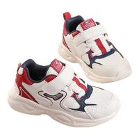 江博士学步鞋运动鞋秋季男女童撞色舒适轻便儿童鞋B14243W022米/红/蓝26 26(脚长约15.6-16.1)