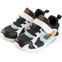 江博士学步鞋运动鞋秋季男女童休闲舒适儿童鞋B14243W017黑/米/绿30 30 脚长约18.2-18.8