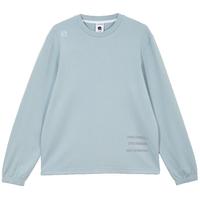 杰克·琼斯（JACK&JONES）24春季舒适肌理字母反光直筒圆领卫衣男装224133073 C43蓝灰色 常规 M 175 175/96A/M