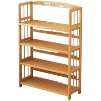 百恒达楠竹书架简易多层少儿储物架厨房置物架实木客厅收纳书柜落地 全竹加厚款-2层长52