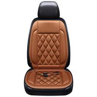 嘉柏兰冬季汽车加热坐垫车载快速加热垫前排车垫子保暖座垫汽车用品通用 【双区加热丨3秒速热】咖色单座