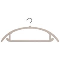 全品屋衣架挂衣服无痕晾衣架防滑衣挂大号加粗衣撑加宽 植绒奶白10支