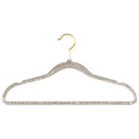 全品屋衣架挂衣服无痕晾衣架防滑衣挂大号加粗衣撑加宽亚克力星空灰10支