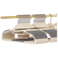 全品屋衣架挂衣服无痕晾衣架防滑衣挂大号加粗衣撑防肩角护领静谧灰10支 10支护领衣架静谧灰