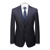 培罗蒙男士羊毛商务正装职业西装结婚新郎西服套装 黑色175A