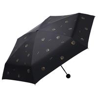 天堂伞五折伞太阳伞小巧便携雨伞折叠晴雨两用防晒超轻遮阳广告logo 海之贝- 经典黑