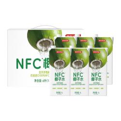 京东京造 100%NFC椰子水1L*6盒天然电解质椰汁果汁无添加糖泰国