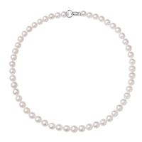 珍珠皇后近正圆淡水珍珠项链 S925银爱心扣满珠项链高品质女友 【6.3-7.3mm】年轻社交