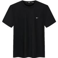 七匹狼短袖T恤2025夏圆领短t【凉感抗菌持久如新】通勤百搭体恤衫 001(黑色) S 160/80A