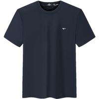 七匹狼短袖T恤2025夏圆领短t【凉感抗菌持久如新】通勤百搭体恤衫 009(蓝灰) 4XL 190/104A