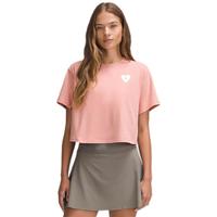 露露乐蒙lululemon丨Brushed 女士拉绒高克重棉混纺 T 恤*Foil LW3HUQS 水彩粉 M /8