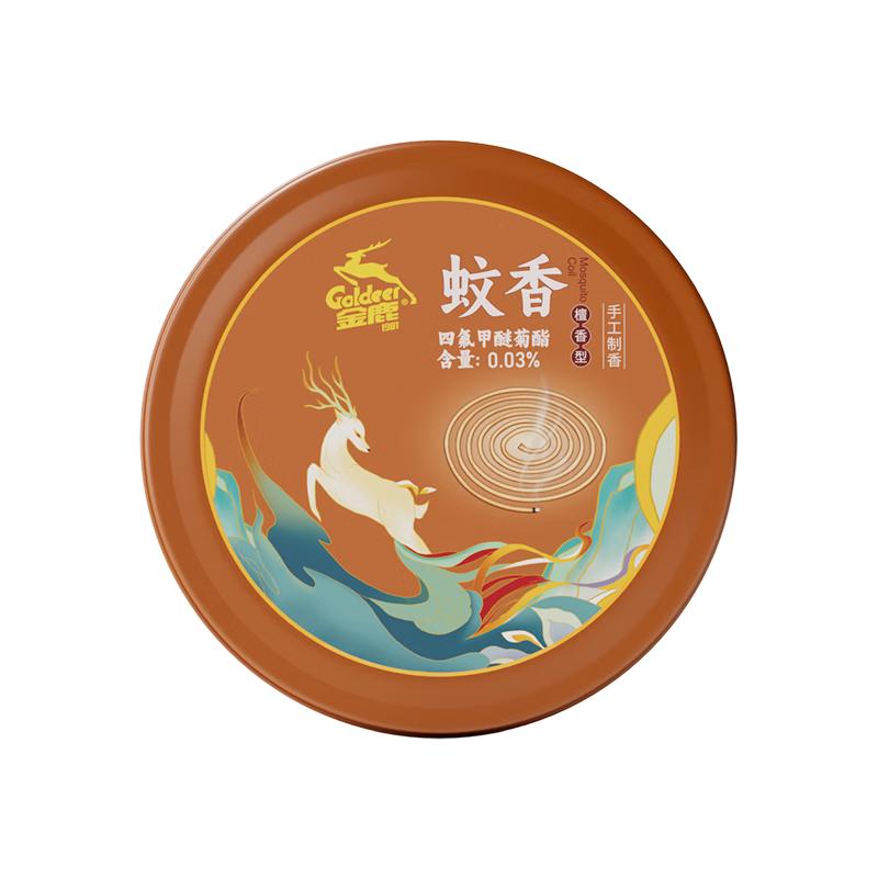 金鹿（Goldeer 1981）蚊香檀香型线香20圈/筒熏香家用驱蚊灭蚊香薰防蚊盘式盘香
