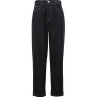 VEROMODA牛仔裤女春季高腰九分纯色萝卜裤通勤时尚百搭324149050 J3E特深牛仔蓝色 170/72A/L