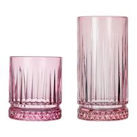 创意竖纹玻璃杯喝水杯子洋酒杯家用果汁杯牛奶杯