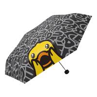 日全时小黄鸭黑胶防晒防紫外线太阳伞五折小巧便携遮阳伞晴雨两用胶囊伞 杂技鸭【五折黑胶伞】