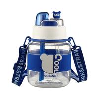 FGA富光儿童吸管杯tritan大容量水壶双饮运动便携夏季女大肚杯子1.2L 母婴用材质-白色-1.2L