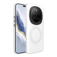 京工智造 强抗指纹 荣耀Magic7Pro手机壳 PC+TPU+铝合金 透白