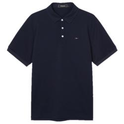 雅戈尔 短袖POLO衫男翻领保型领设计棉涤面料手感舒适新polo衫 VSPC533113FCA藏青 M