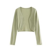 自巧小个子法式开衫空调衫薄款针织衫女2024夏季上衣 薄荷曼波 XXS (1码)